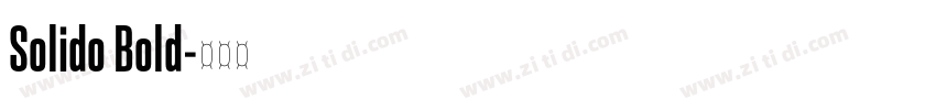 Solido Bold字体转换